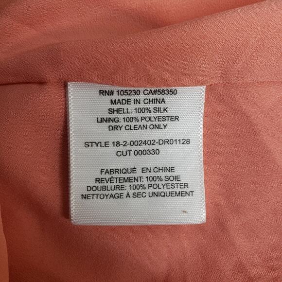 Joie Womens L Hacinthia Lined Asymmetrical Mix Sleeve Silk Dress New - Picture 14 of 15